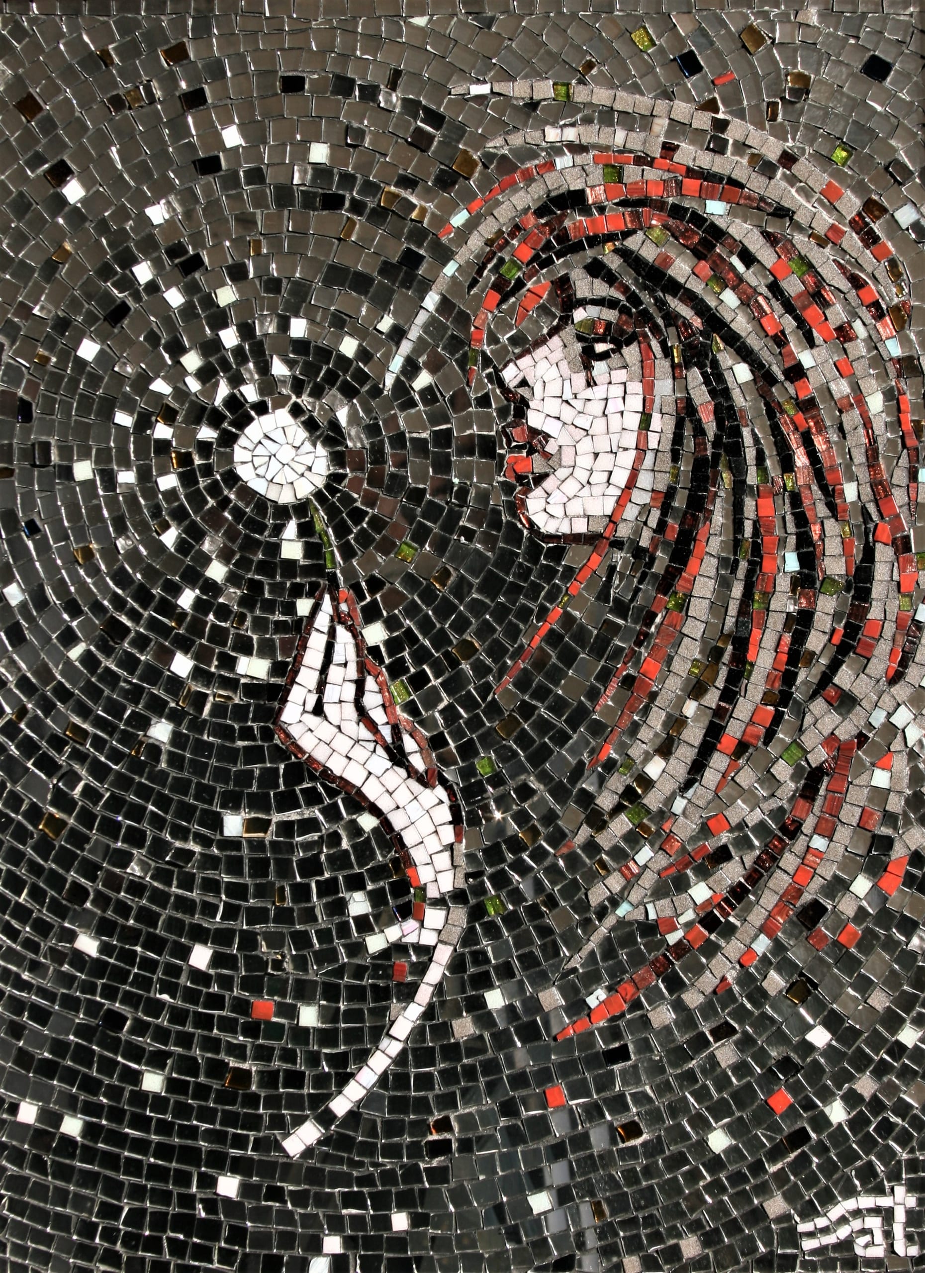 The Desire, Porcelain and mirror, mosaic by Saimir Strati